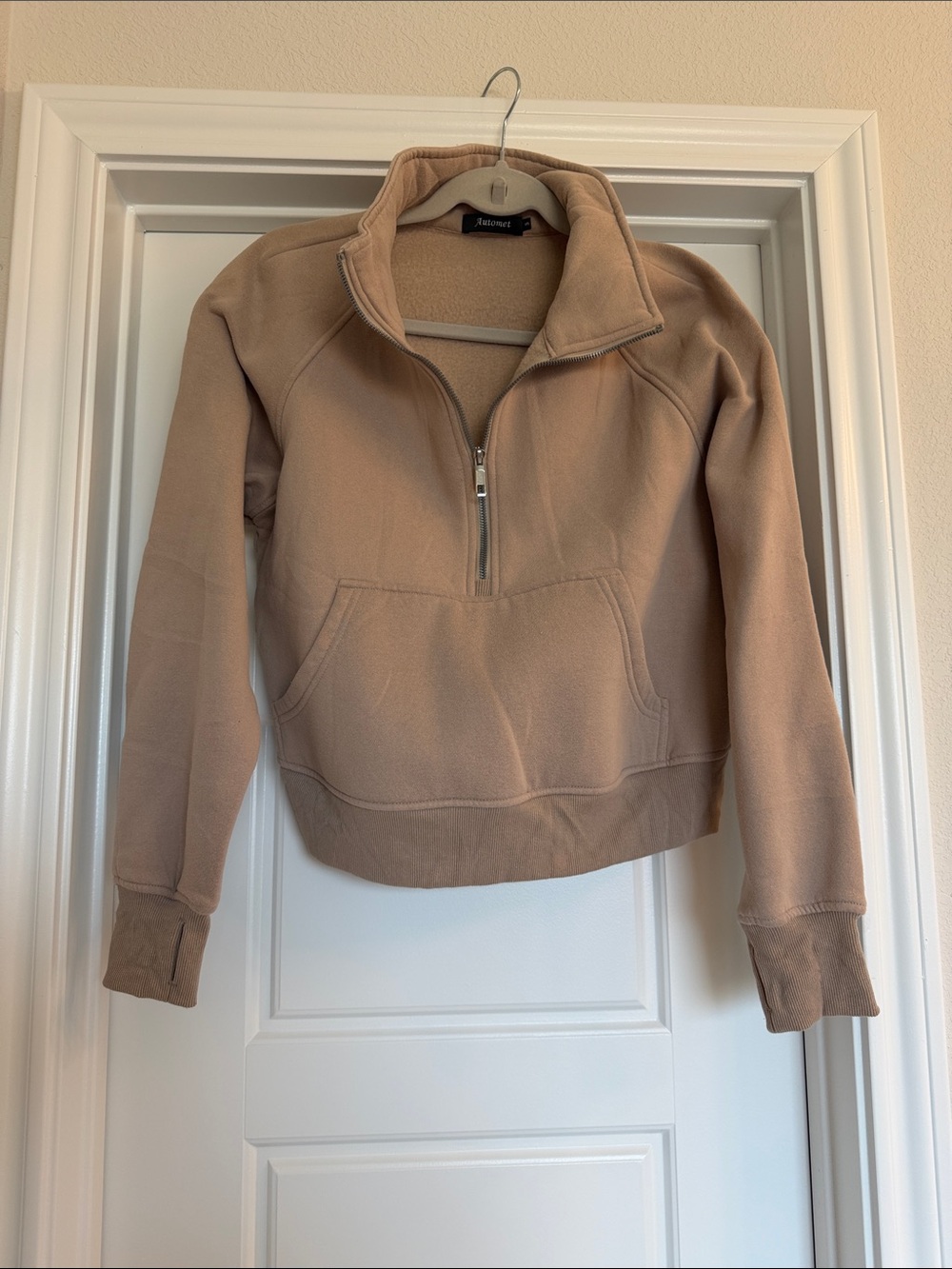Half-Zip Turtleneck Pullover - Camel